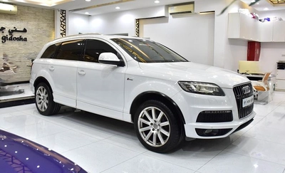 Audi Q7 S-Line 40TFSi Quattro ( 2015 Model ) in White Color GCC Specs-4