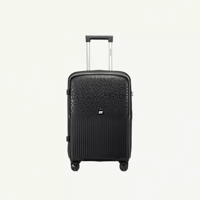 British Tourister 3 Piece Polypropylene Hard Side Spinner Luggage Trolley Set 20/24/28 Inch - Black-5