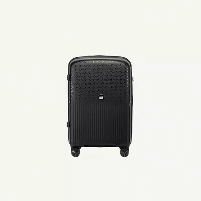 British Tourister 3 Piece Polypropylene Hard Side Spinner Luggage Trolley Set 20/24/28 Inch - Black-1