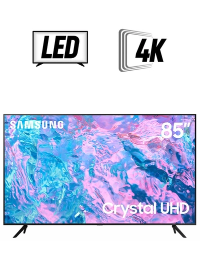 Samsung 85 Inch Crystal UHD 4K Smart TV 2023 UA85CU7000UXZN Black-0
