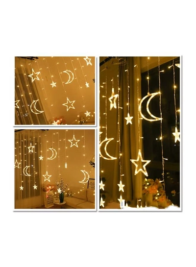 Salla Star And Moon Shaped Decorative Light Set Warm White-2