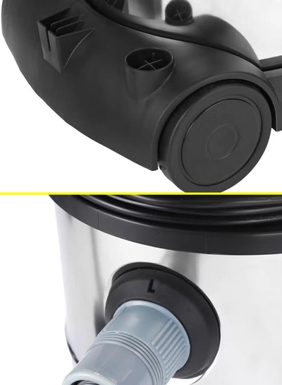 GEEPAS Wet and Dry Stainless Steel Vacuum Cleaner with Elegant Body, Adjustable Suction on Handle / Power Rating : AC 220 – 240 (50/60 Hz) 25 L 2300 W GVC19011N Silver/Black/Yellow-1