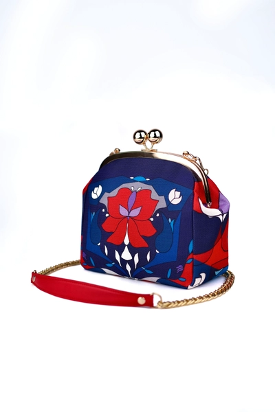 Silk Road - Navy Orchid Bag-0