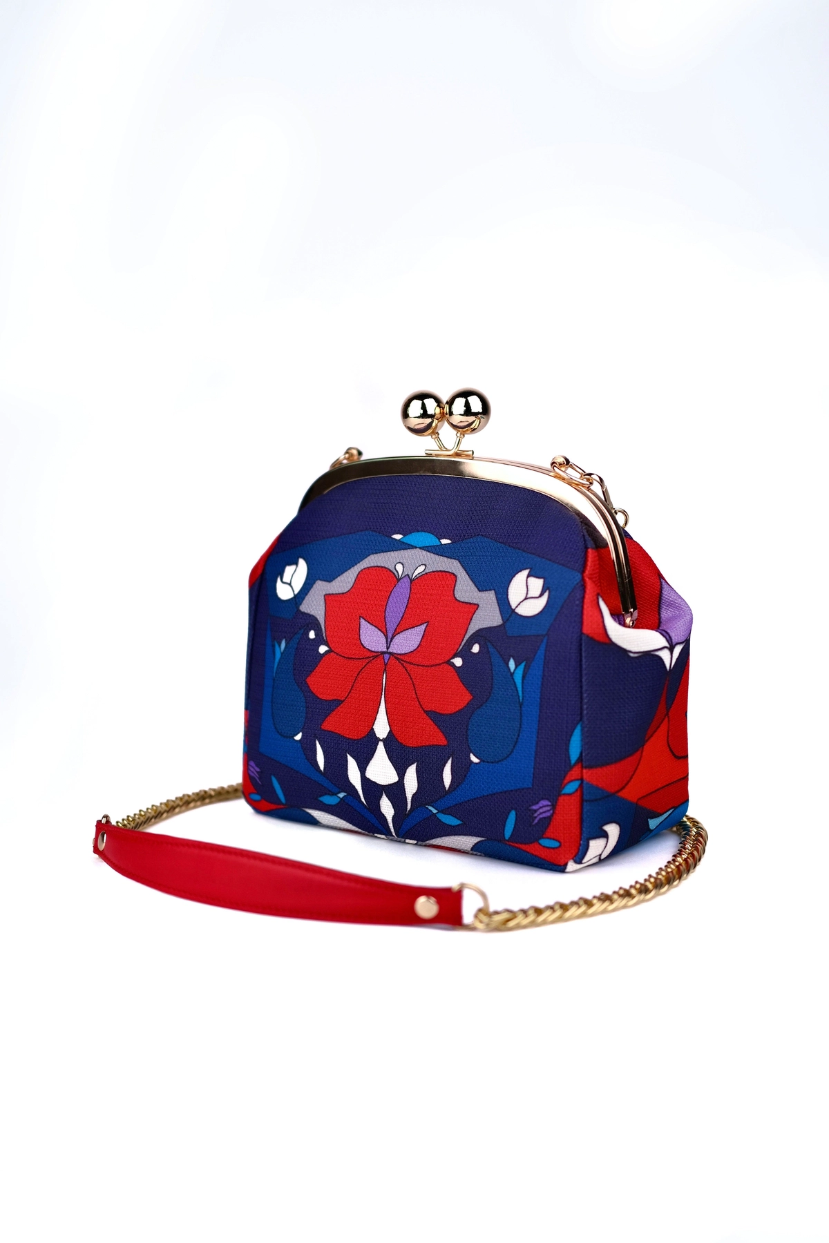Silk Road - Navy Orchid Bag
