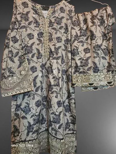 Elegant Floral Printed 3-Piece Ethnic Suit-1