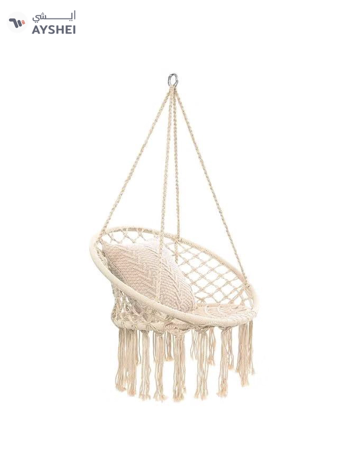 ANTILOP Round Hammock Chair Swing White-4-4
