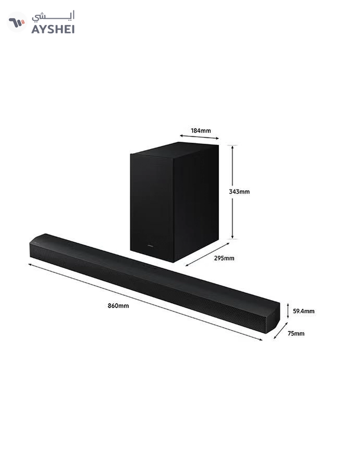 Samsung Soundbar, B-Series, B650D, 3.1ch, 2024,International Version Dolby Audio, Built-in Center Speaker, Subwoofer With Bass Boost, Adaptive Sound ZN HW-B650D Black-6-6