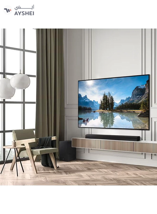Samsung Soundbar, B-Series, B650D, 3.1ch, 2024,International Version Dolby Audio, Built-in Center Speaker, Subwoofer With Bass Boost, Adaptive Sound ZN HW-B650D Black