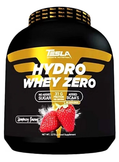 Tesla Sports Nutrition Hydro Whey Zero, Strawberry, 5 LB – 30g Lean Protein per Serving, BCAAs, L-Glutamine, No Added Sugar, Low-Carb, Fast Recovery-0