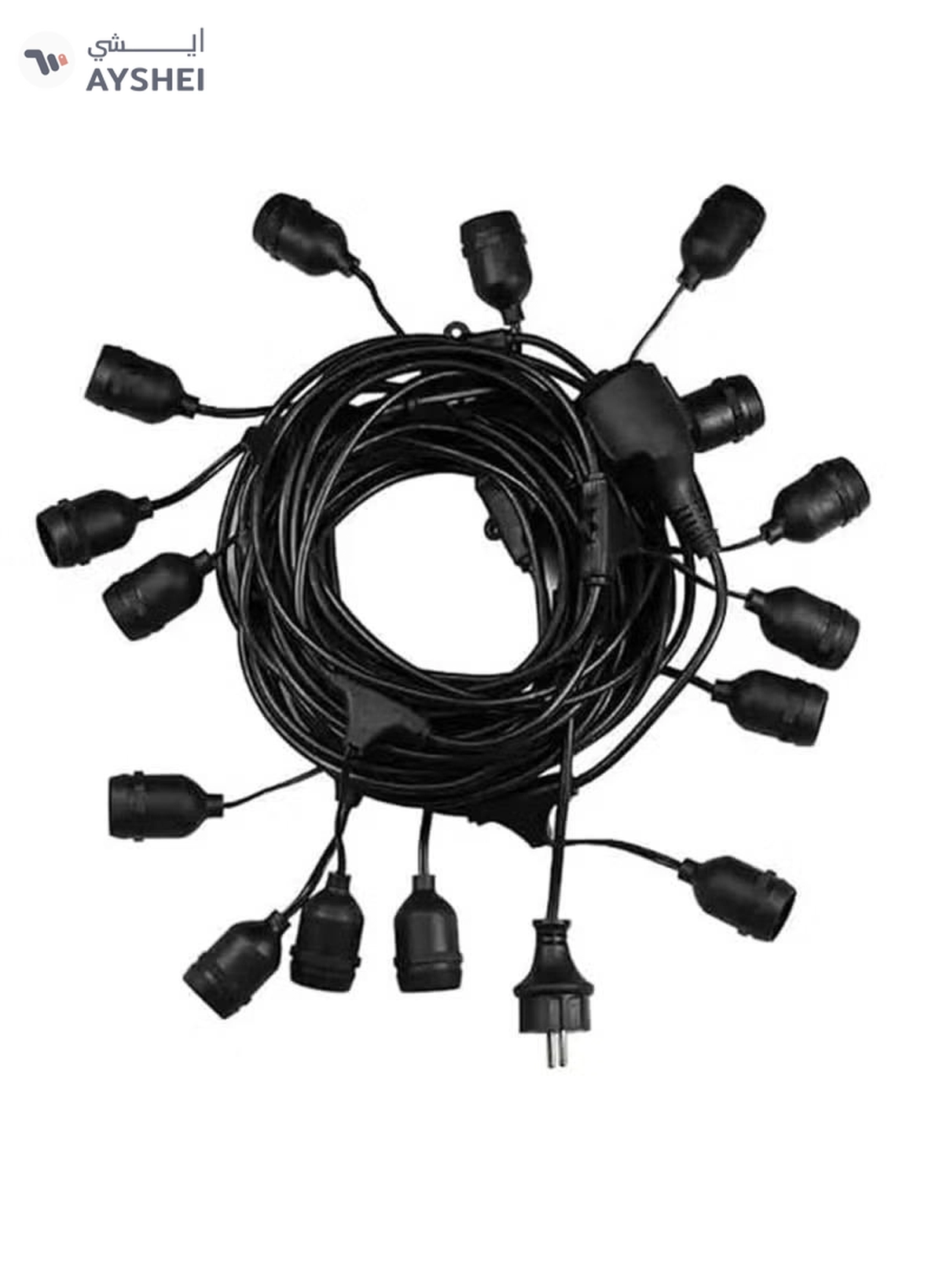 Yuwell Outdoor Waterproof IP65 Led String Lights E27 Holder 50 Meter Bulb Holder Wire For 100 Bulbs Solar Bulb Holder For Ramadan Decoration Lights And Outdoor Decoration Light Hanging Light String Wire Ramadan Light For Commercial Patio Garden & Porch Yard-7-7