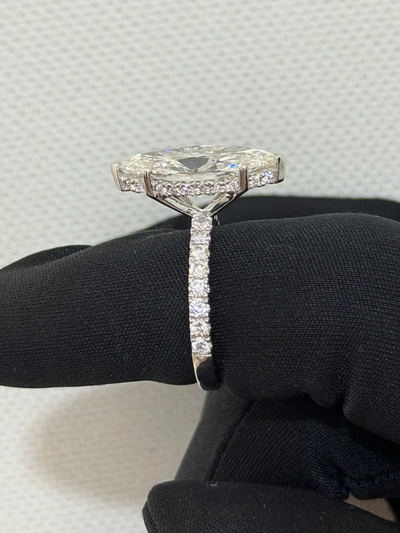 18k white gold ring with lab grown diamond-4