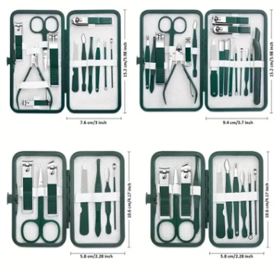 ORiTi 12 PCS Nail Clippers Manicure Tool Set, With Portable Travel Case, Cuticle Nippers -1