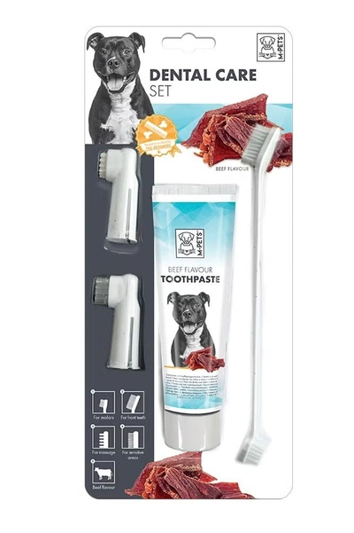 mpets Dental Care Set Beef flavor Toothpaste Kit-0