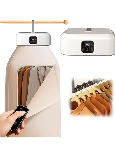 DubaiGallery Portable Clothes Dryer with Dryer Bag, Mini Dryer, Electric Heated Indoor Clothes Dryer, Compact Foldable Mini Electric Laundry Dryer Machine, for Light Clothes, Apartments, Rvs, Travel white-1