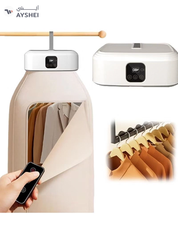 DubaiGallery Portable Clothes Dryer with Dryer Bag, Mini Dryer, Electric Heated Indoor Clothes Dryer, Compact Foldable Mini Electric Laundry Dryer Machine, for Light Clothes, Apartments, Rvs, Travel white