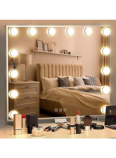 Hihonor Vanity/Makeup Mirror with Lights,10X Magnification，with 14 Dimmable LED Bulbs,3 Color Modes,Touch Control for Bedroom,Tabletop or Wall-Mounted-0