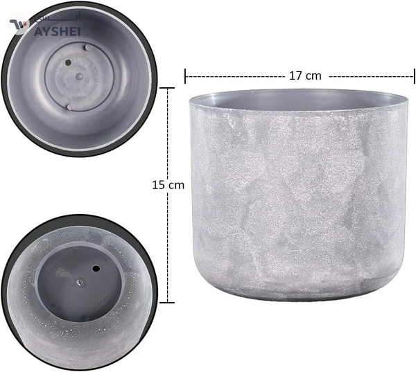 Yatai Gray Colored Plastic Vases