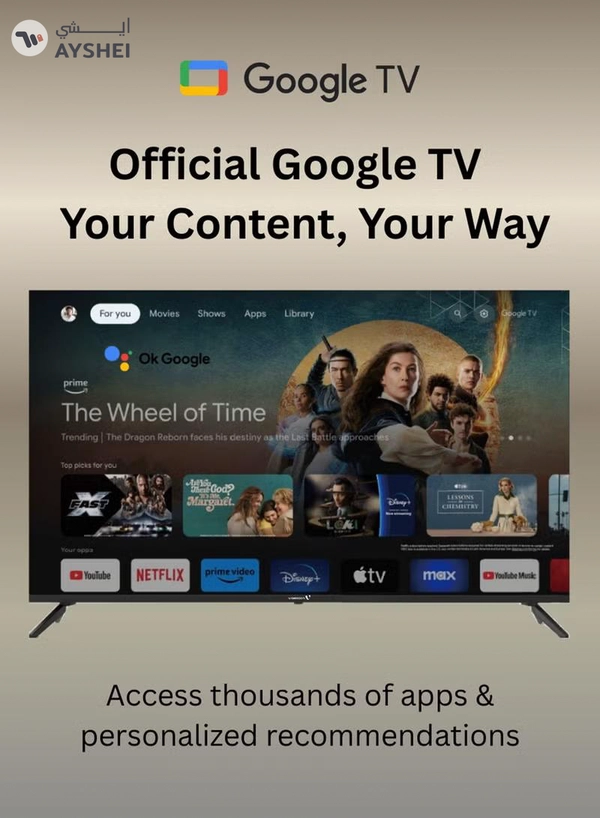 VIDEOCON 55-Inch 4K UHD Edgeless Official Google TV, Smart LED TV with Voice Remote, Dolby Audio, Bluetooth, Chromecast Built-In, DVB-T2/S2, Free Wall Mount – E55ELGT1100 Black