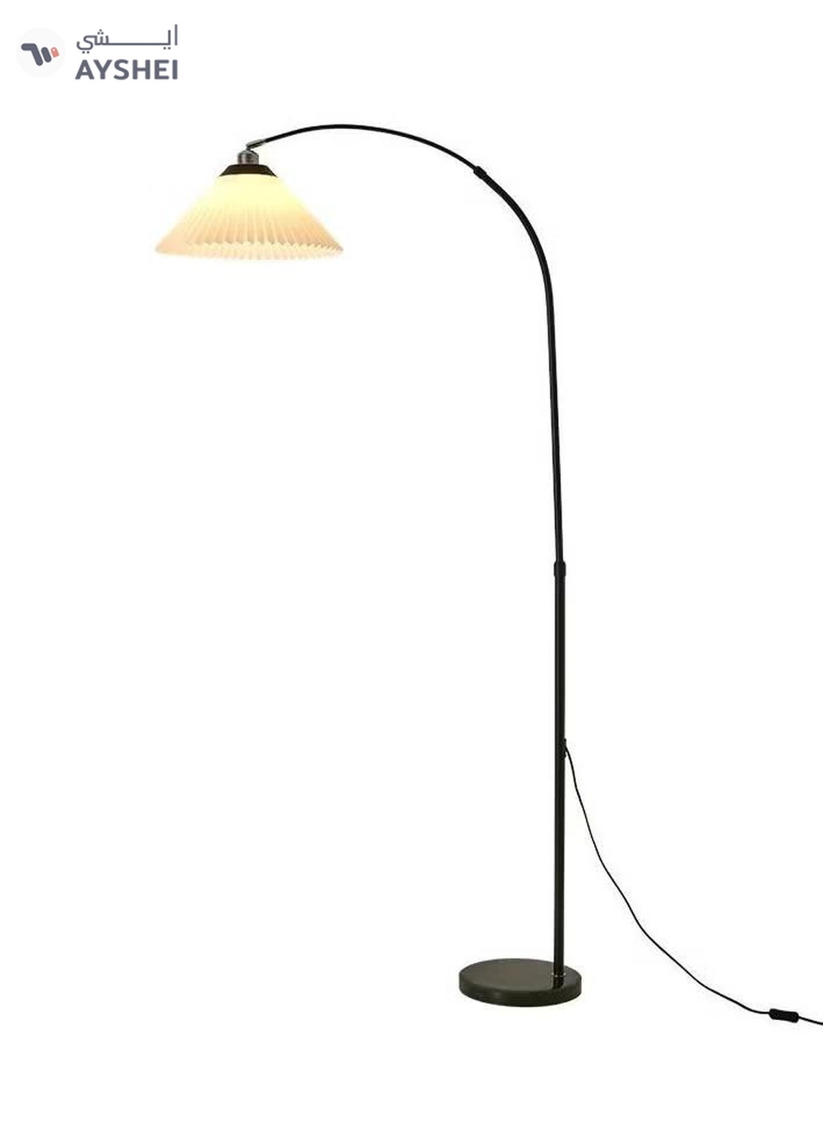 DubaiGallery Pleated Floor Lamp Nordic Creative Retro Luxury Lamp for Living Room, Study, and Bedroom with 12W Remote Control and Bulb-1-1