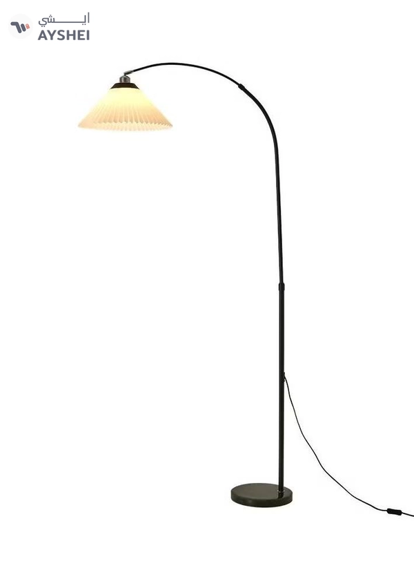 DubaiGallery Pleated Floor Lamp Nordic Creative Retro Luxury Lamp for Living Room, Study, and Bedroom with 12W Remote Control and Bulb