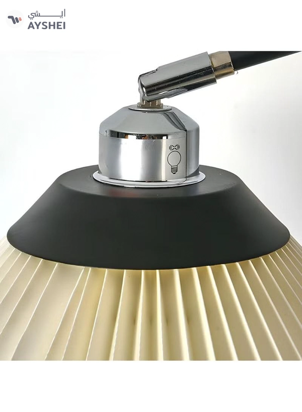 DubaiGallery Pleated Floor Lamp Nordic Creative Retro Luxury Lamp for Living Room, Study, and Bedroom with 12W Remote Control and Bulb