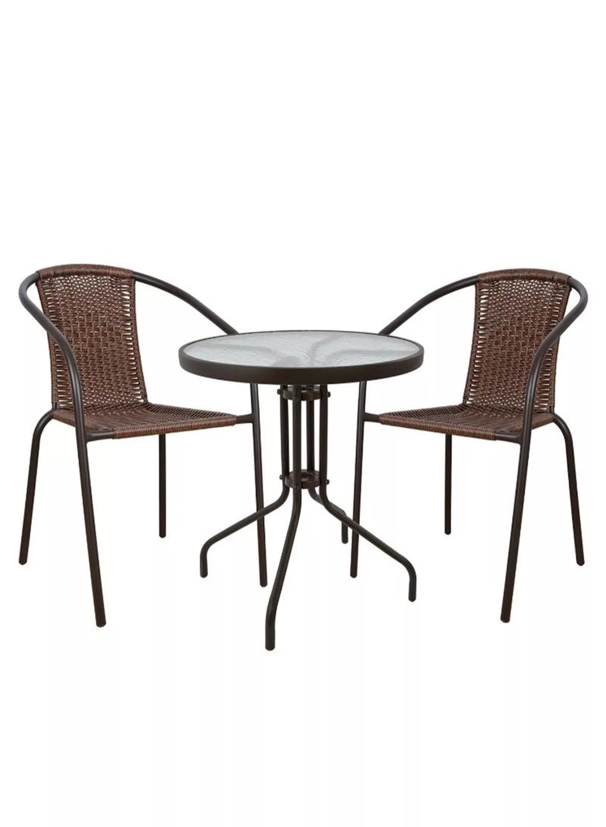 Garden Dining Set 3 Piece Outdoor Furniture Patio Dining Table and Chair Balcony Dinner Table Dinner Chair  Anthracite-1-1
