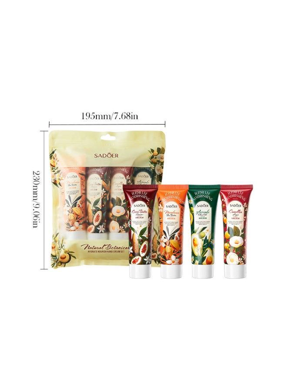 SADOER Hydrate & Nourishing Hand Cream Gift Collection – Beautifully Scented Botanical Moisturizers Designed to Restore Softness, Smoothness, Comfort, and Lasting Hydration to Dry Hands-3-3
