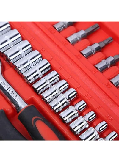 Generic 46-Piece Compact And Convenient Quick Ratchet Sleeve Auto Repair Tool Set-2