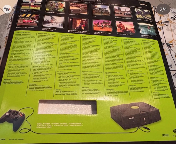 Boxed Microsoft Original XBOX pal Console