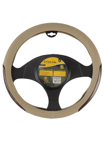 Epsilon Steering Wheel Cover- EPS1229 Size M With Leather Touch for Improved Control -0