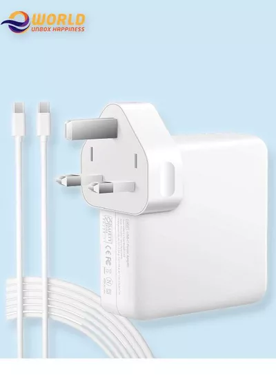 96W USB Type-C PD Adapter Charger and 2M Cable Compatible with Macbook Pro/Air 13” 15”-1