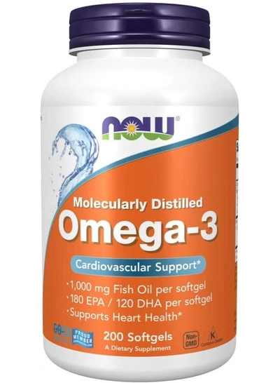 now Omega-3 Fish Oil 1000 mg, 200 Softgels | Premium Fish Oil for Heart, Brain & Joint Health | Supports Overall Wellness & Vitality-0