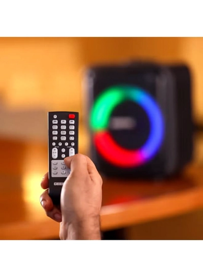 GEEPAS Portable And Rechargeable Party Speaker- GMS11161| Bluetooth, TWS Function and FM Radio| Lightweight and Portable Design, With Color Control LED Light |Multiple Mode Selections and Menu Function| Black, 2 Years Warranty-3
