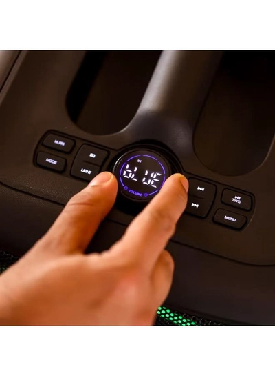 GEEPAS Portable And Rechargeable Party Speaker- GMS11161| Bluetooth, TWS Function and FM Radio| Lightweight and Portable Design, With Color Control LED Light |Multiple Mode Selections and Menu Function| Black, 2 Years Warranty-2