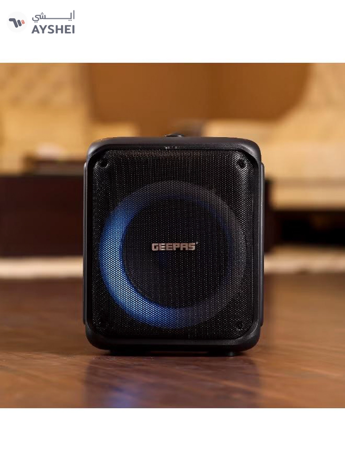 GEEPAS Portable And Rechargeable Party Speaker- GMS11161| Bluetooth, TWS Function and FM Radio| Lightweight and Portable Design, With Color Control LED Light |Multiple Mode Selections and Menu Function| Black, 2 Years Warranty-5-5