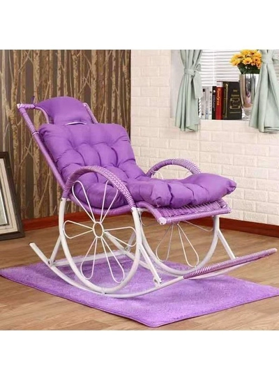 DubaiGallery Rocking Chair Recliner Adult Balcony Household Leisure Chair Outdoor Elderly Adult Nap Double Deck-1