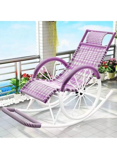DubaiGallery Rocking Chair Recliner Adult Balcony Household Leisure Chair Outdoor Elderly Adult Nap Double Deck-0