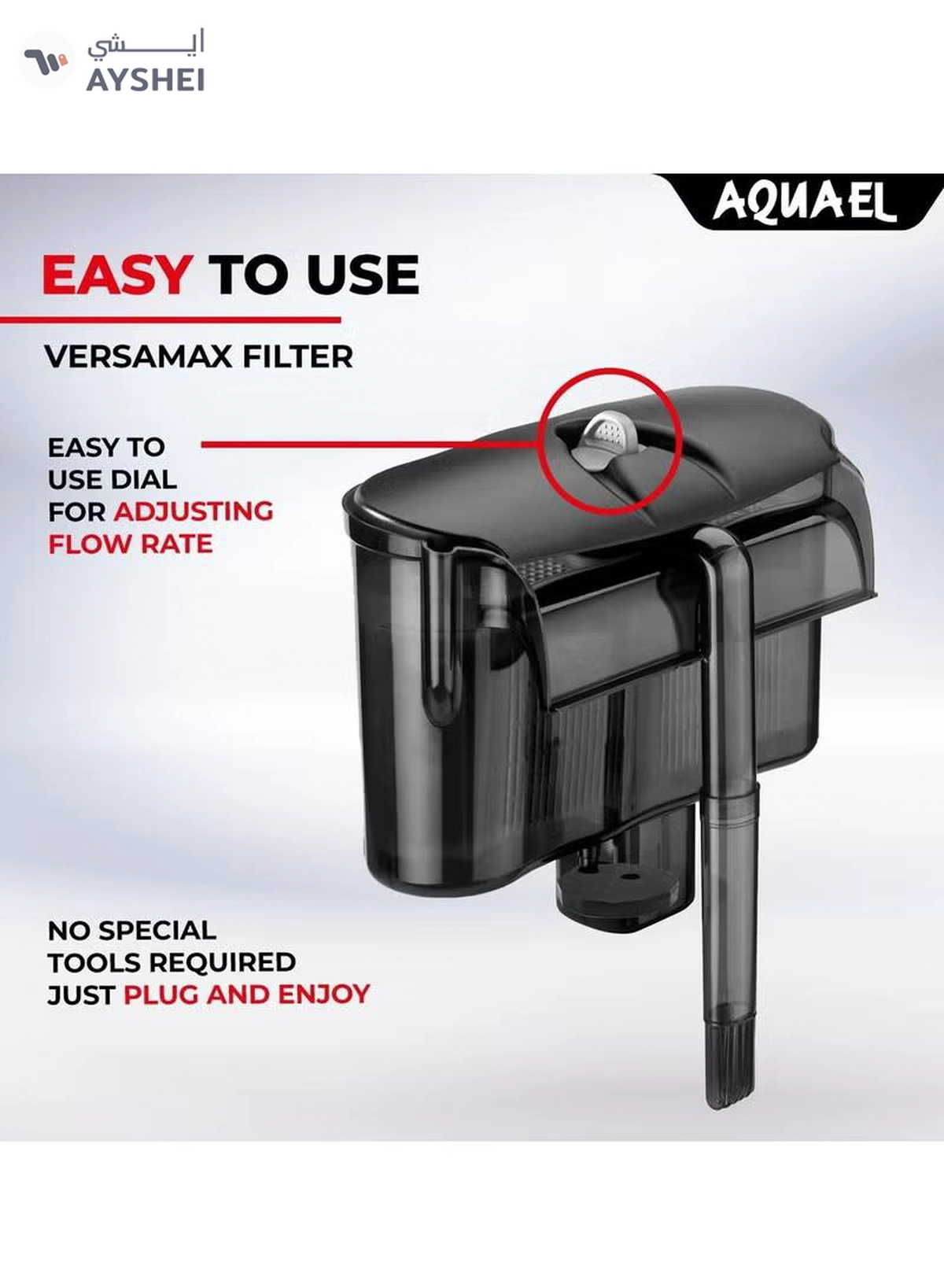 AQUARIUM Aquael VersaMax 3 External Filter [Max Flow:1200 l/h] For 80-300 Litres Aquarium-3-3