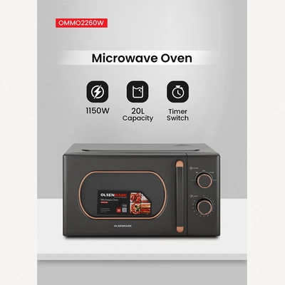 Olsenmark 20 L Microwave Oven Turntable Plate, Multiple Power Levels and Cooking Stages-2