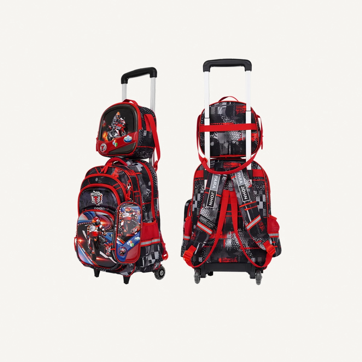 PARAJOHN StarKids Character School bag -Red-4-4