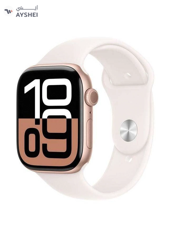 Apple Watch Series 10 GPS 46MM Rose Gold Aluminium Case with Light Blush Sport Band ML Rose Gold Aluminium