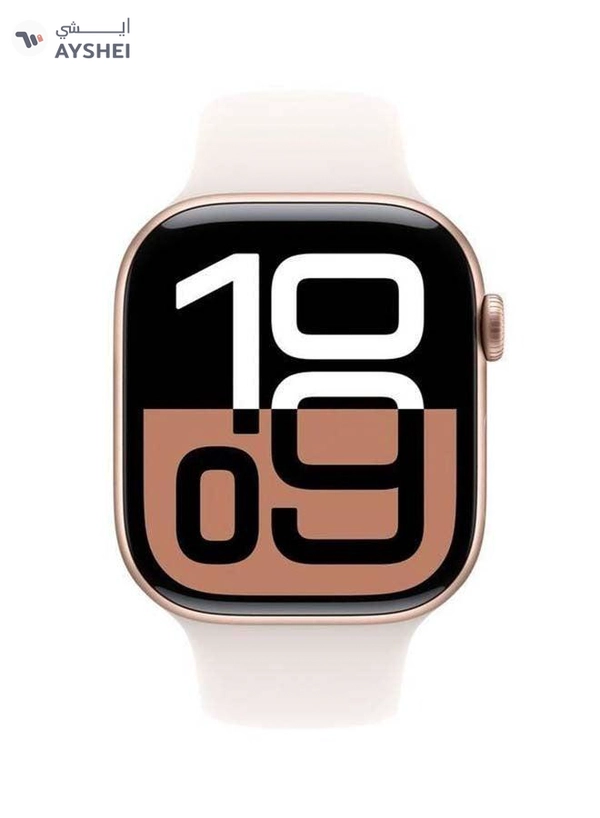 Apple Watch Series 10 GPS 46MM Rose Gold Aluminium Case with Light Blush Sport Band ML Rose Gold Aluminium