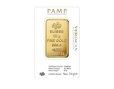 PAMP Swiss Made 24K(999.9) Pamp 50g Gold Bar-1