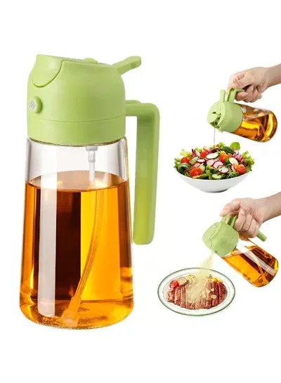 Large Capacity Glass Oil Dispenser with Convenient Pump Handle, Kitchen Cooking Oil Bottle for Accurate and Mess-Free Pouring, Refillable Container Suitable for Olive Oil, Vegetable Oil, Vinegar, Sauces and Dressings-1
