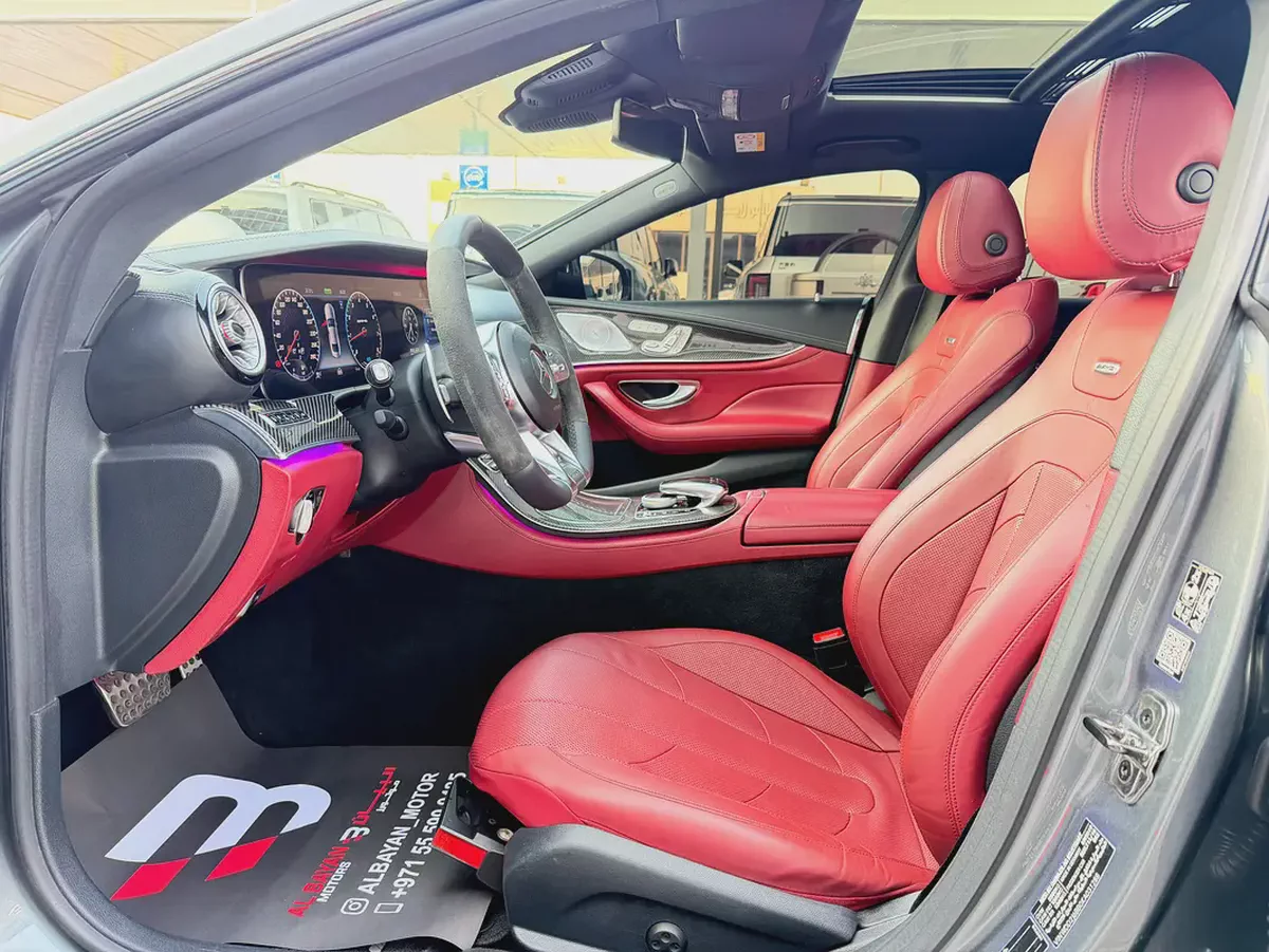 مرسيدس CLS53 4MATIC AMG رمادي / احمر 2019 (خليجي)-7-7