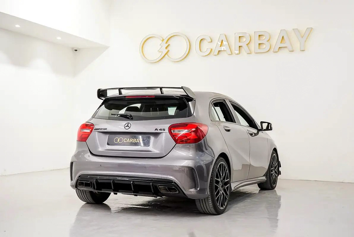 AED 1237 PM | MERCEDES BENZ A45 4MATIC AMG 2018 | PRISTINE CONDITION | 2 YEAR WARRANTY-12-12