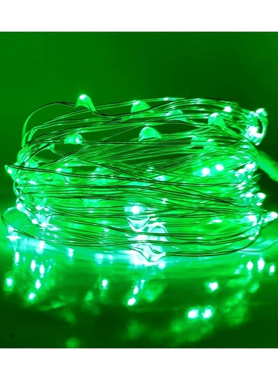 Yuwell Fairy Light Battery Operated Waterproof Starry Firefly Copper Wire String Light 5M 50 Led For Wedding Party Home And Garden Decorations Green-0