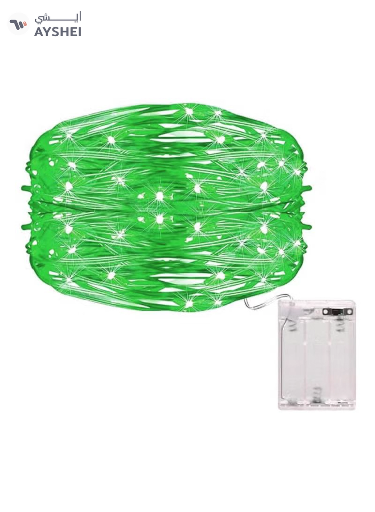 Yuwell Fairy Light Battery Operated Waterproof Starry Firefly Copper Wire String Light 5M 50 Led For Wedding Party Home And Garden Decorations Green-3-3