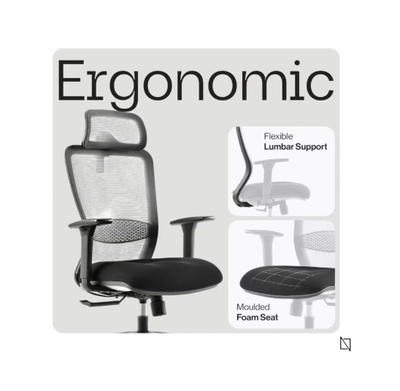 NAVODESK NAVO Ergolite Ergonomic Office Chair High Back Desk Chair-1
