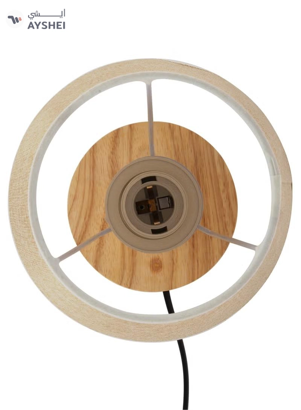 Epsilon Table Lamp- EPSTL190/ with Wooden Base, Lampshade, Perfect for Studying, Working